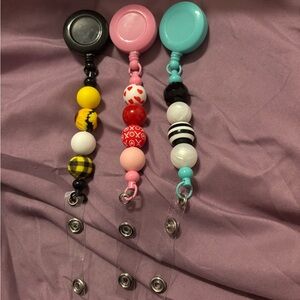 Colorful Beaded Badge Reels